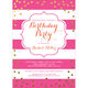 Gold Confetti Birthday Invitations Image 5 of 7